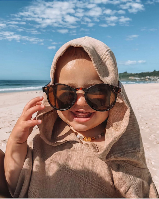Personalized Stonewashed Hooded Poncho for Kids, Beach Cover-up