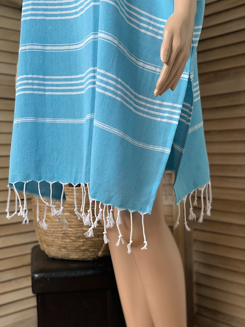 Embroidered Hooded Poncho for Adults, Unisex Beach Cover-up