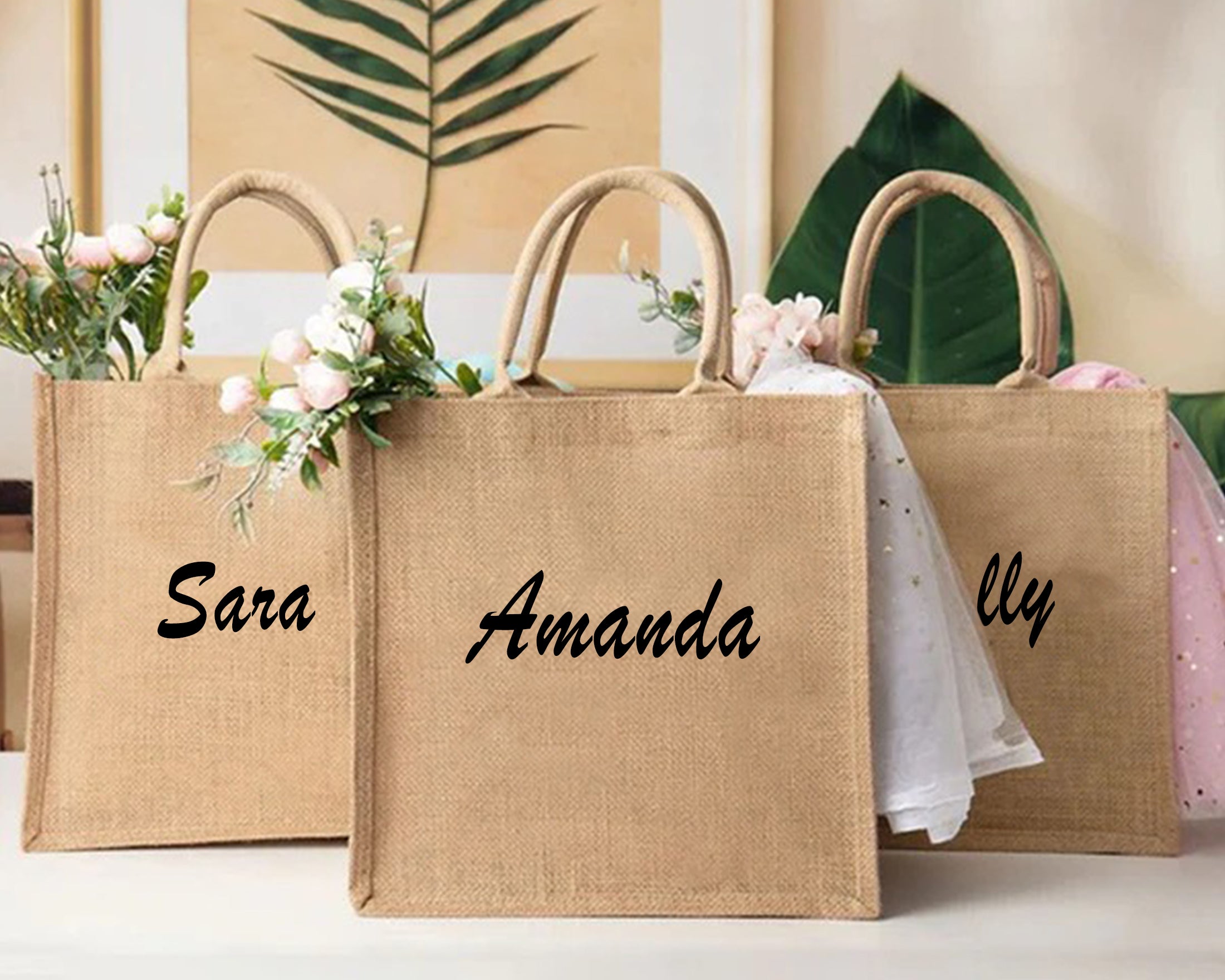 Jute Tote Bag, Burlap Hessian Hand Bag