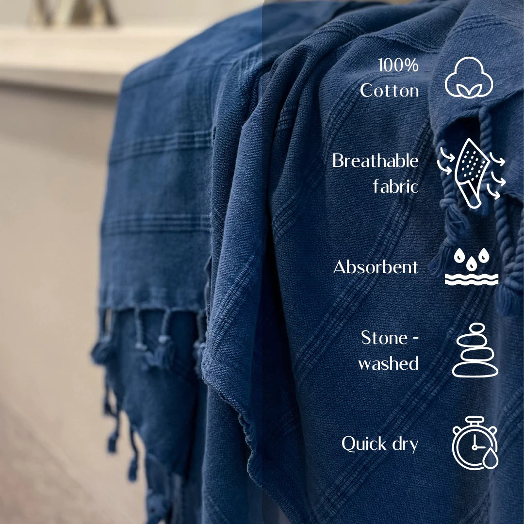 Custom Stonewashed Hooded Poncho for Adults, Unisex Beach Cover-up