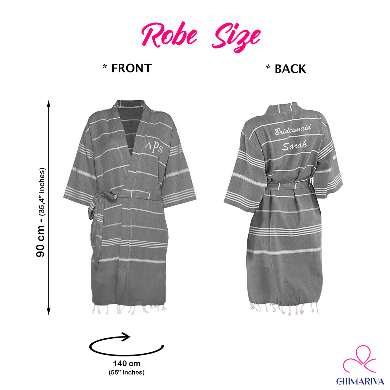 Embroidered Beach Robe, Bridal Robe, Bachelorette Party Gifts