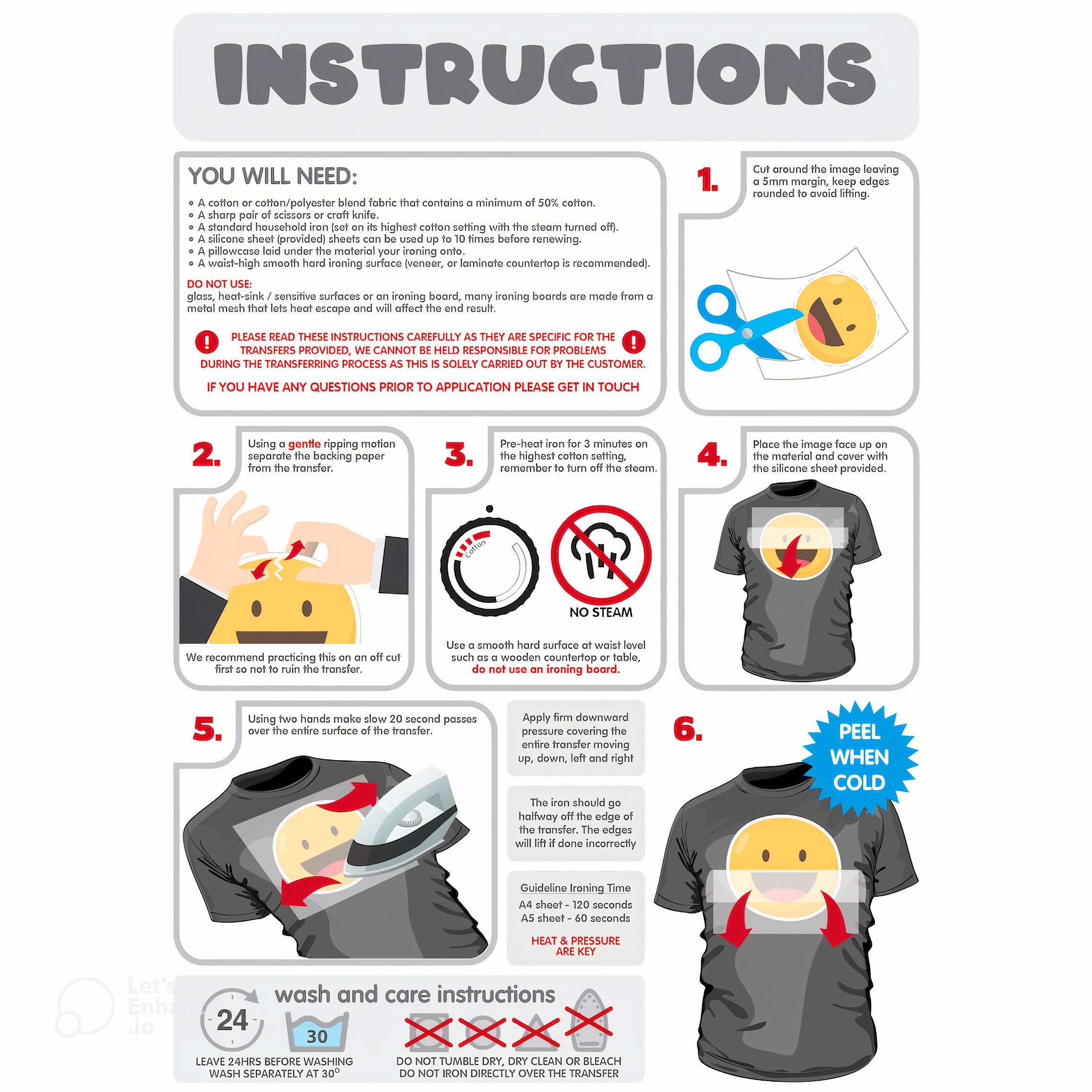 DTF Heat Transfer Sheet, DIY Custom DTF Printing Artwork, Iron on Transfer