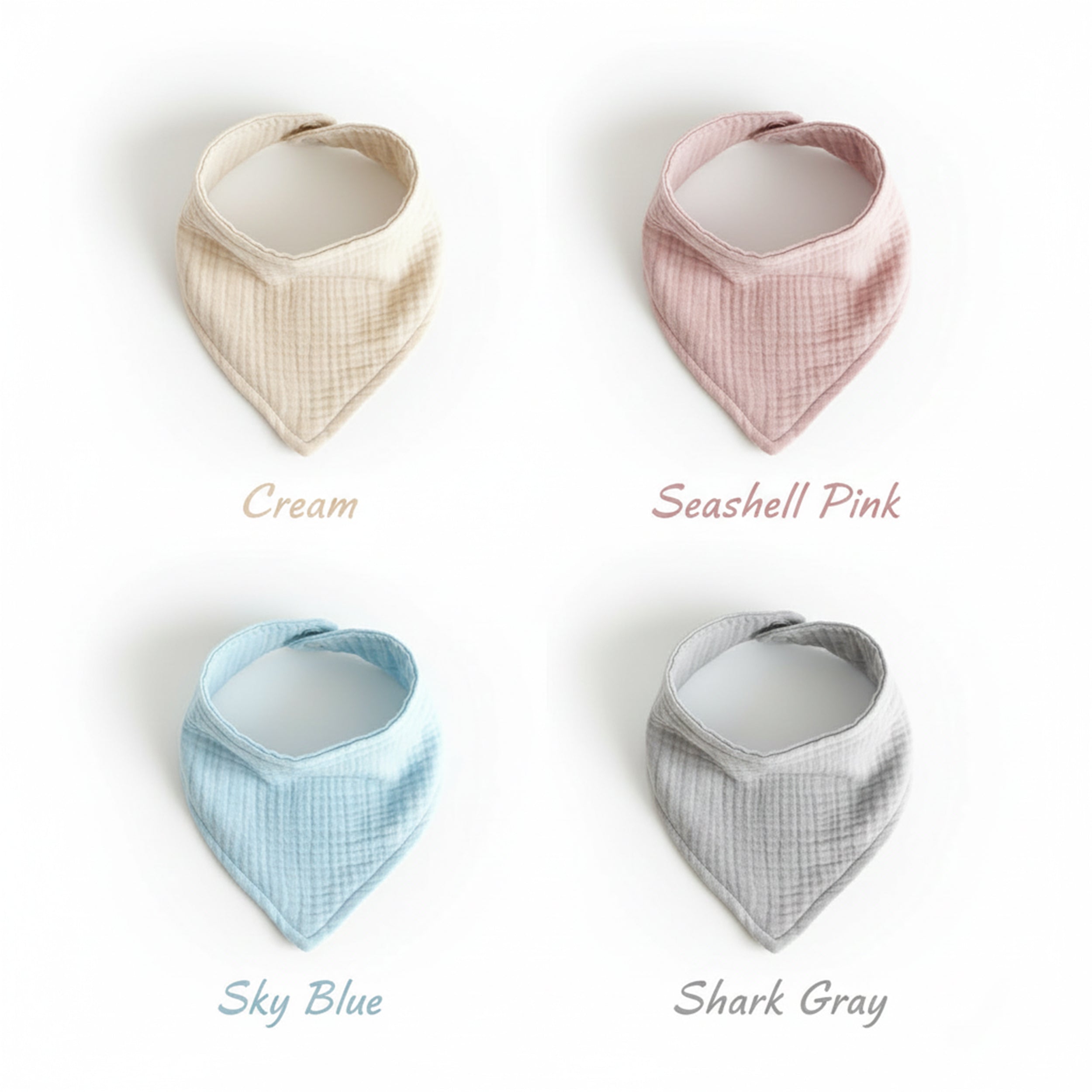 Personalized Baby Bib with Embroidered Name, Organic Muslin Drool Cloth, Custom Newborn Gift, Soft Bandana Style for Babies