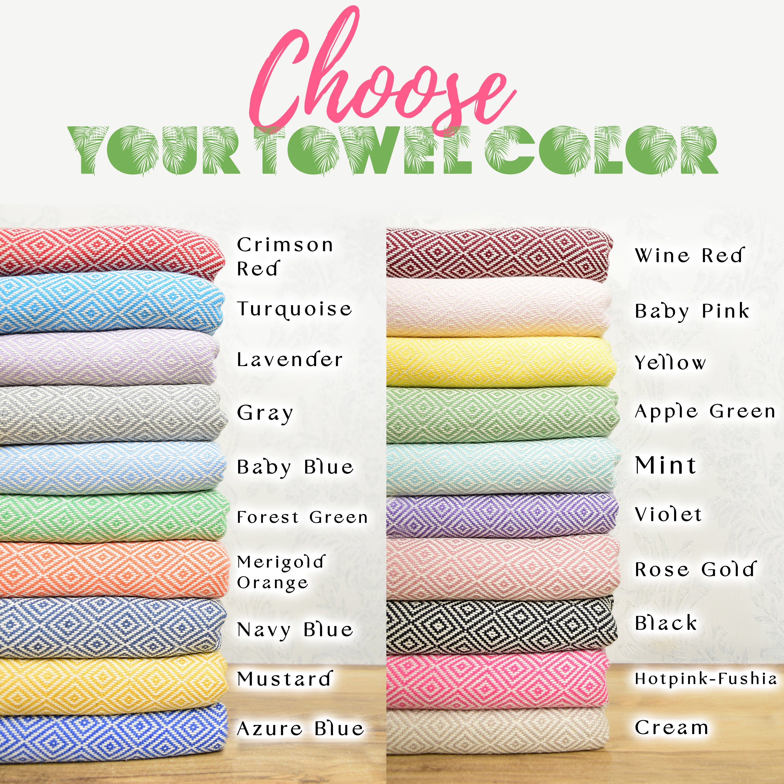 Baby Pink Turkish Beach Towel, Oversized Quick Dry Diamond Patterned Bath Towels