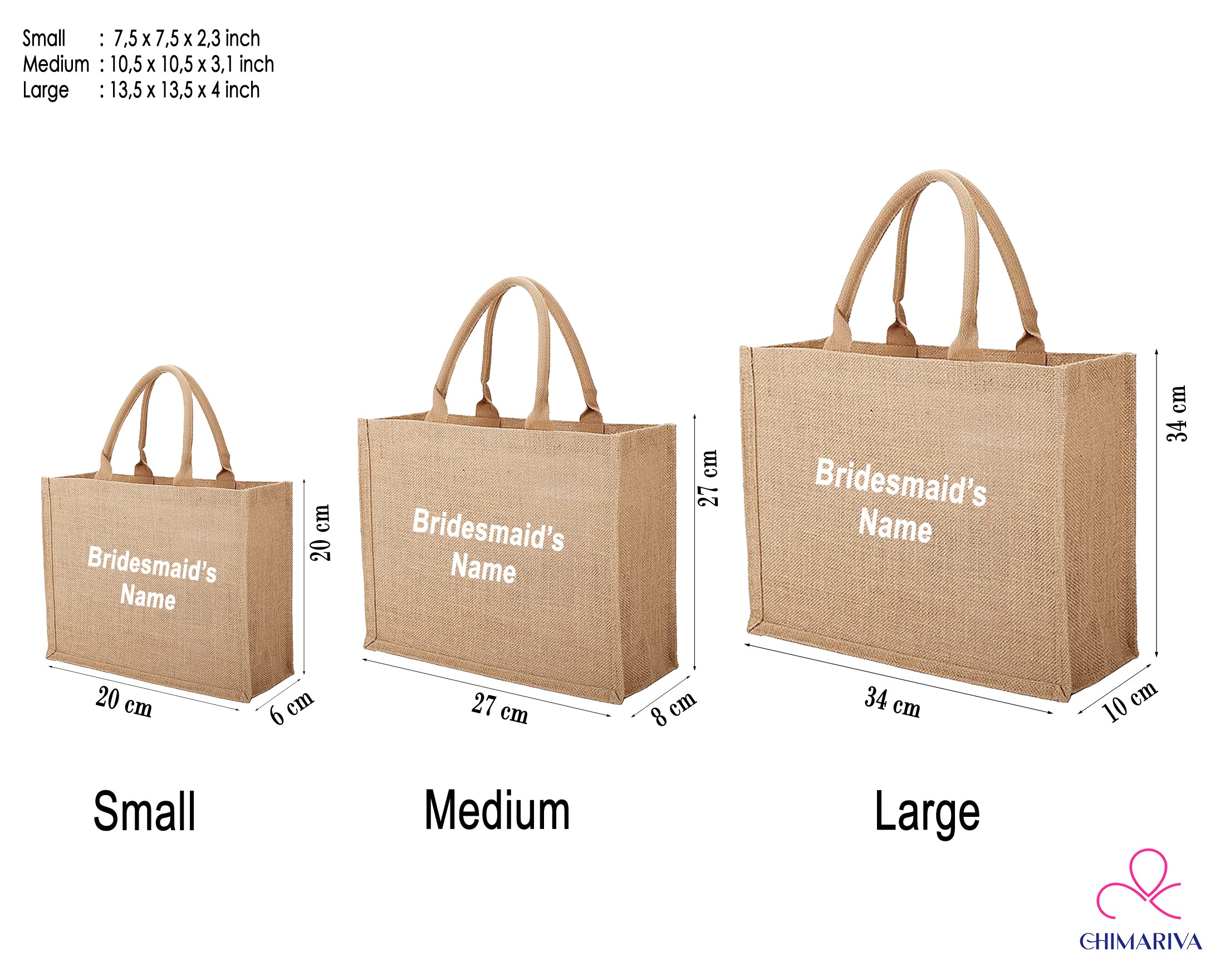 Jute Tote Bag, Burlap Hessian Hand Bag