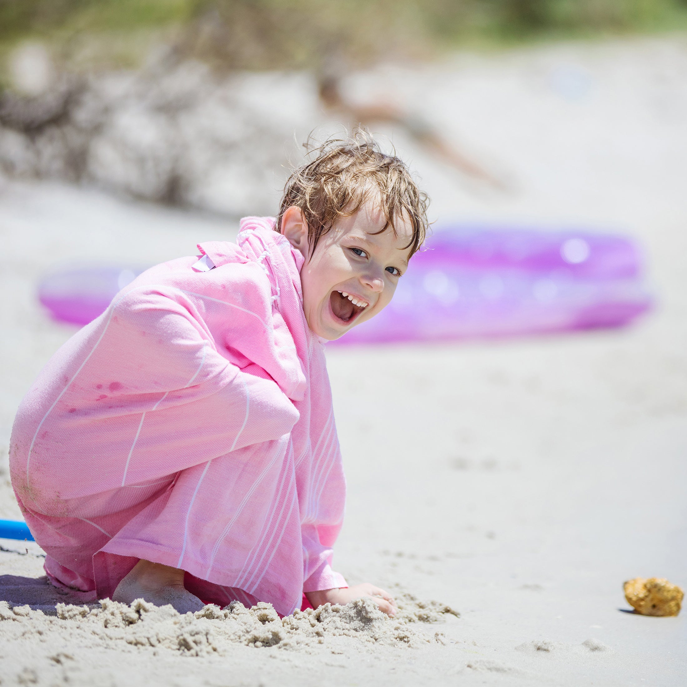 Light Pink Turkish Beach Towel, Oversized Quick Dry Bath Towels
