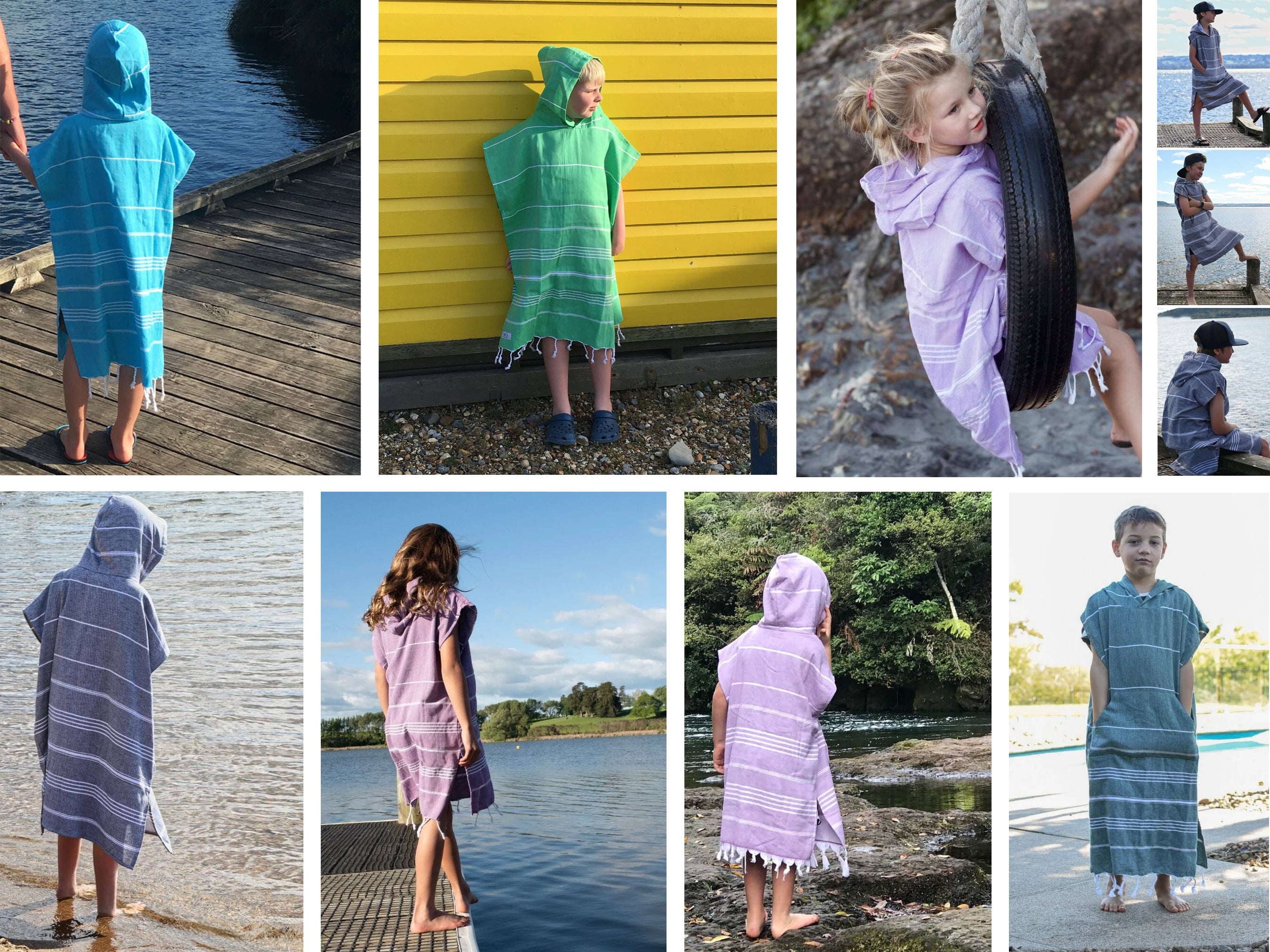 Custom Hooded Poncho for Kids, Beach Cover-up