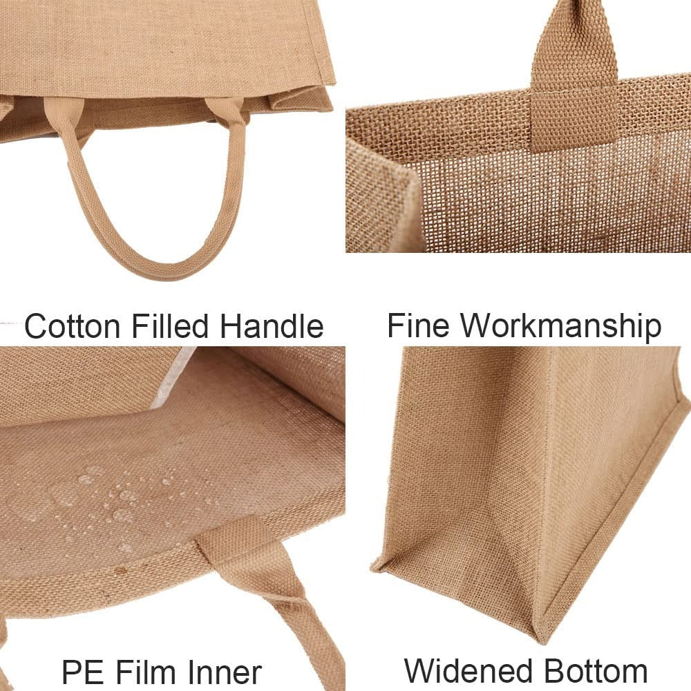 Jute Tote Bag, Burlap Hessian Hand Bag