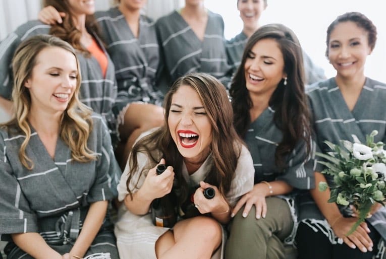 Bridal Robe — Personalized Cotton Kimono, Bridesmaid Party Gifts